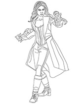 Free PDF scarlet witch coloring page