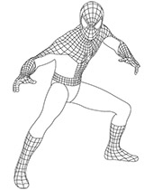 Spiderman printable picture for coloring