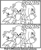 Spot the difference Sonic picture mobile
