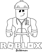 Roblox coloring sheet builderman to print