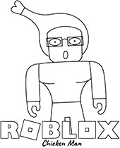 Chickenman coloring sheet Roblox