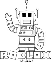 Roblox robot coloring page sheet