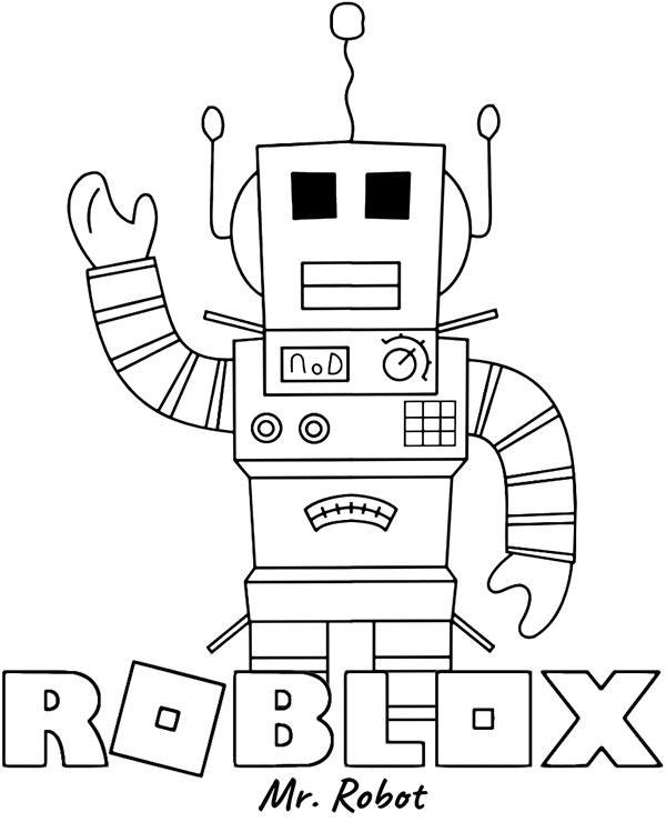 Mr Robot coloring page Roblox