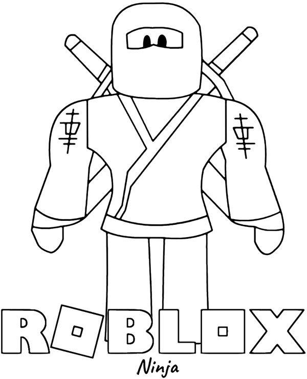 Roblox ninja coloring page sheet - Topcoloringpages.net