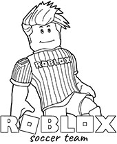 Roblox football player coloring sheet to print