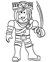 Pirate girl coloring page Roblox