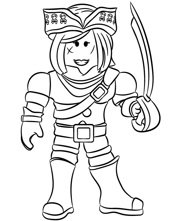 Ezebel The Pirate Queen coloring page