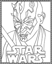 Printable Darth Maul coloring pictures