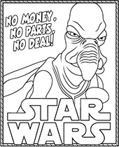 Star Wars coloring sheets pictures Watto