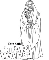 Star Wars character coloring pages Koth