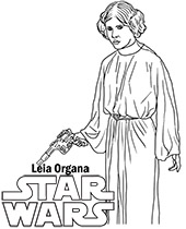 Star Wars girl coloring page
