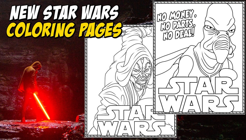 New star Wars coloring sheets banner