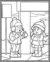 Winter coloring pages sheets