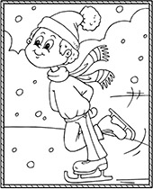 Ice skater coloring pages sheets