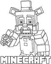 Minecraft Freddy coloring sheets