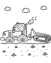 Printable coloring picture heavy equipment