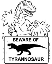 T-rex coloring pages dinosaurs