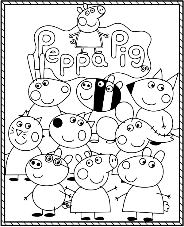 coloring peppa pig pages peppa pig