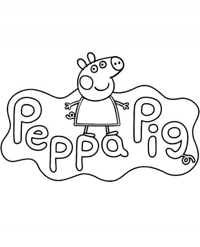 Peppa logo coloring sheet