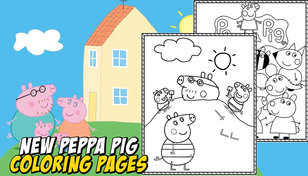 New Peppa coloring pages for 2023 banner