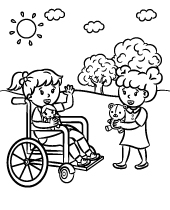 Integration coloring page for kids