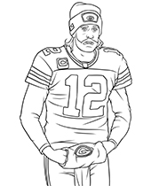 Aaron Rodgers coloring picture