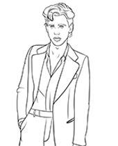 Austin Butler coloring pages with actors