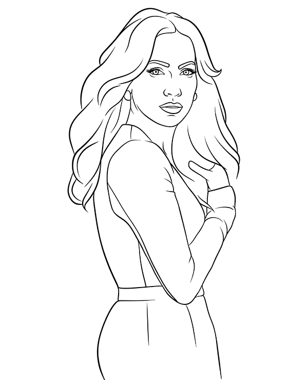 Printable coloring page Jennifer Lopez - Topcoloringpages.net