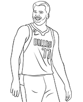 Luka Doncic coloring pages Dallas Mavericks