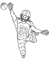 American footballer coloring picture