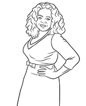 Women's Day coloring page Oprah Winfrey