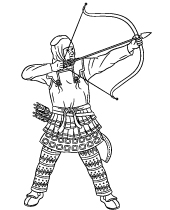 Ancient Persian soldier coloring page