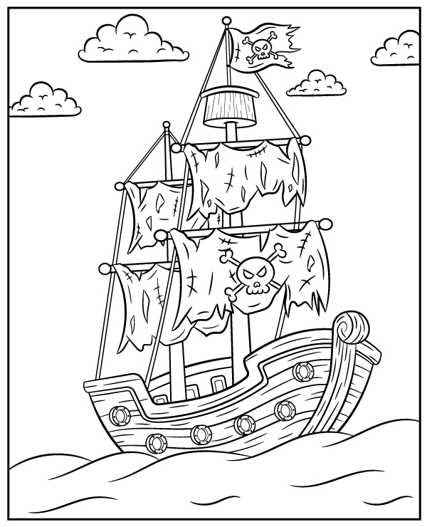 ship coloring page