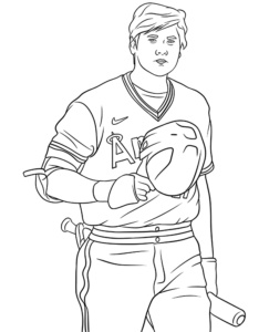 Shohei Ohtani coloring sheet baseball