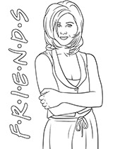 Rachel from Friends coloring pages
