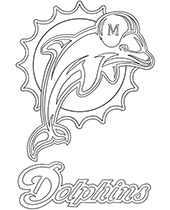 Miami Dolphins team symbol coloring sheet