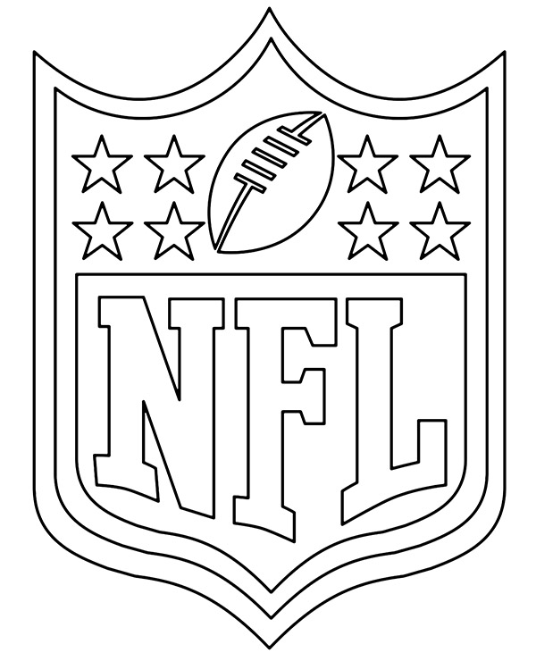 Printable coloring page NFL league logo
