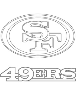 San Francisco 49ers logo coloring - Logo San Francisco 49ers Coloring Page 243x300 