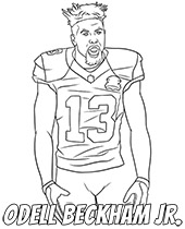 Printable coloring page Odell Beckham junior