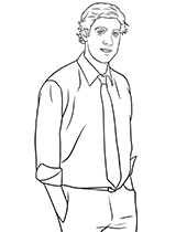 Jim the Office coloring pages to print