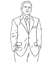 The Office coloring pages with Michael Scott