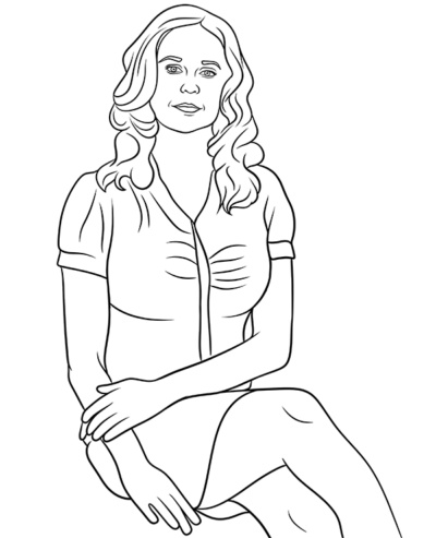 The Office coloring page with Pam Beesly