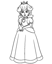 Mario princess coloring sheet