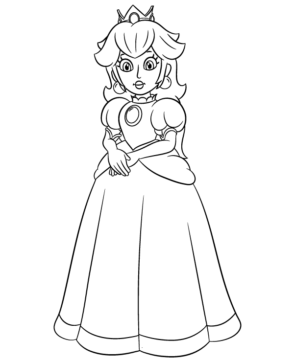 peach coloring page