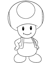 Toad coloring sheet