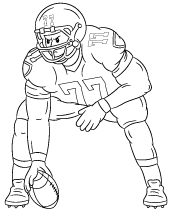 Cartoon football player coloring sheets