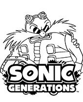 Sonic coloring picture with Dr Eggman