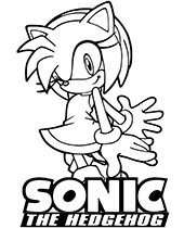 Amy Rose coloring picture for children