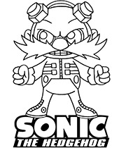 Free coloring sheet with Dr Eggman