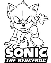 Sonic the Hedgehog from Sonic the Hedgehog 2 coloring page